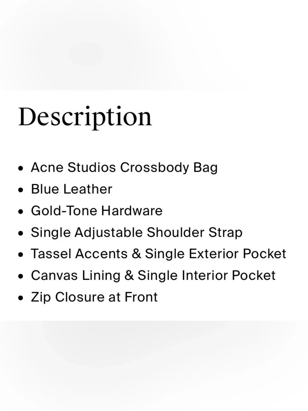 Acne Studios Rope Crossbody Bag